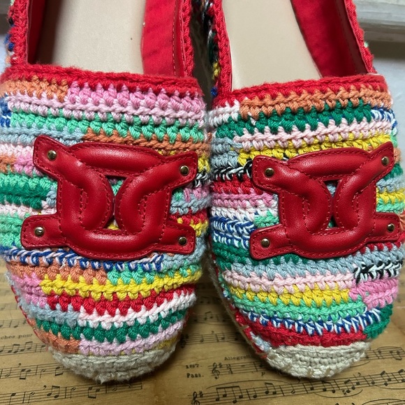 Aldo Santaclara Colorful Crochet Espadrilles with Red Detail 9 - Picture 14 of 16
